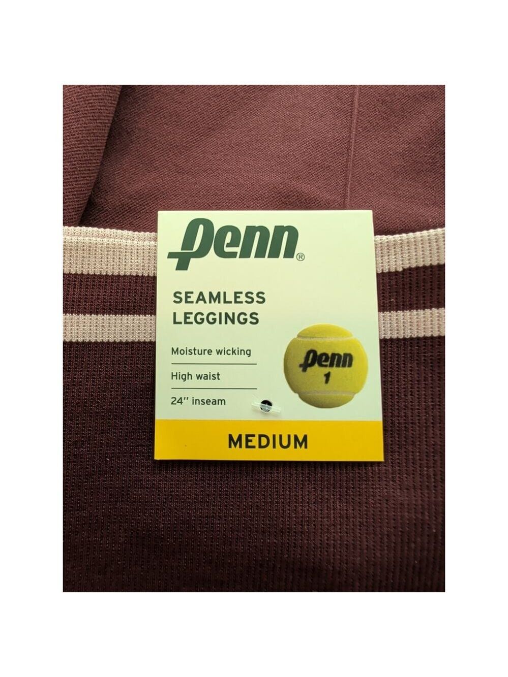 ✨Women's Penn Sleamless Leggings Windsor Wine Burgundy Size M - Picture 3 of 5